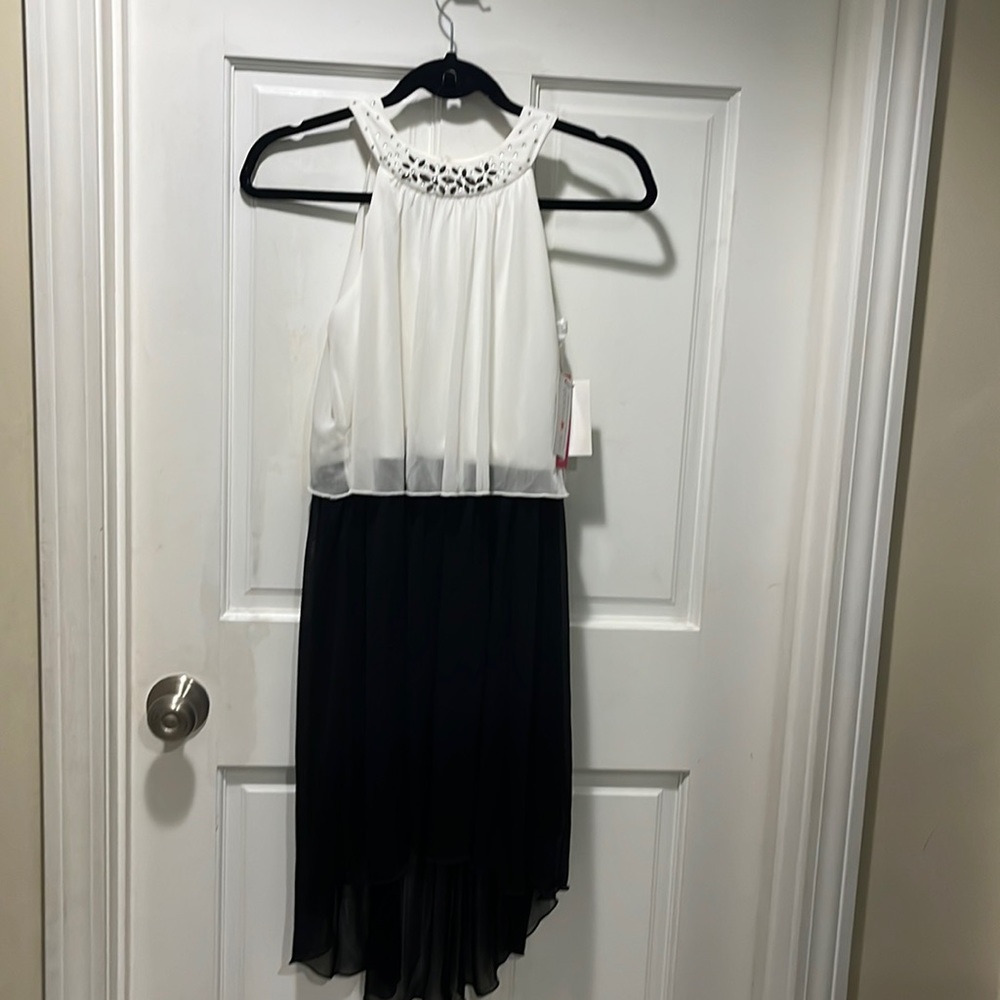 Macys Black and White Dress High low Girls
